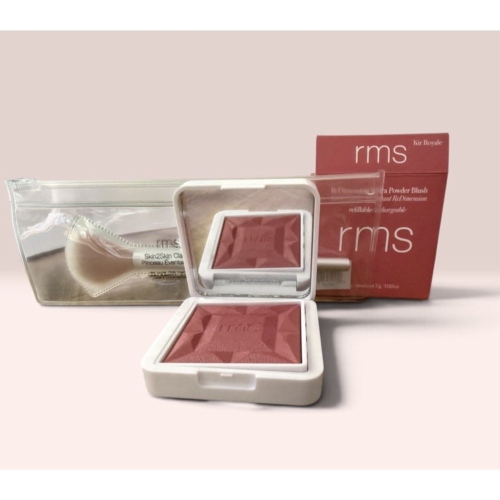 RMS Beauty Re-Dimension Hydra Powder Refillable Blush KIR ROYAL w/ Brush. NIB